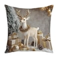 thumbnail image 1 of YIKA Christmas Pillow Set Linen Fabric Christmas Tree Reindeer Snowman Decorative Pillow Set For Home Sofa Living Room Holiday Ambience Decoration C, 1 of 6