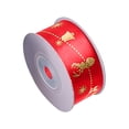 thumbnail image 1 of YIKA Christmas Ribbon Stamping 0.98in Red And Green Polyester Gift Packaging Bow Color Christmas Christmas Bows And Ribbons, 1 of 6