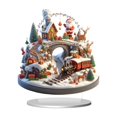 thumbnail image 1 of YIKA Christmas Series Scene Crystal Ball Ornaments Desktop Decoration 2D Acrylic Crafts Ornaments Suitable For Christmas Decoration, 1 of 6