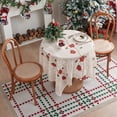 thumbnail image 1 of YIKA Christmas Tablecloth Red Embroidery Home Beautification Decoration Tablecloth Background Cloth Christmas Decoration B, 1 of 6