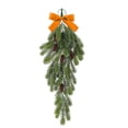thumbnail image 1 of YIKA Christmas Teardrop Swags Christmas Teardrop Swag Garlands Winter Rustic Needles Swag With Cones Velvet Bow Artificial Christmas Hanging Garla Christmas Bows And Ribbons, 1 of 8