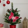 thumbnail image 1 of YIKA Christmas Tree Decoration Simulation Fabric Sequin Butterflies Ornaments Christmas Decorations Christmas Decorations Indoor Red, 1 of 6