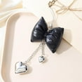 thumbnail image 1 of YIKA Christmas Tree Padded Leather Bow Pendant Metal Pendant Decoration Christmas Tree Decoration Small Items 15cm Can Also Be Used As Daily Hanging Bag Christmas Decorations Black, 1 of 6