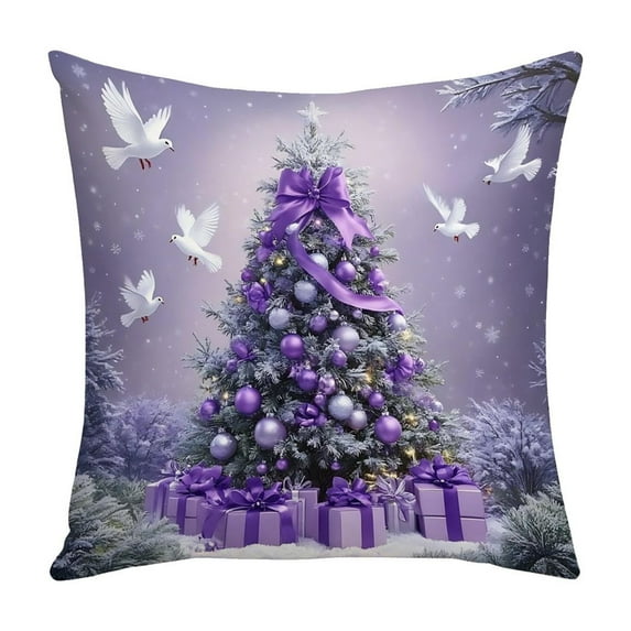 YIKA Christmas Tree Snowflake Reindeer Pillowcase Christmas Pillow Cover Holiday Decoration Sofa Decoration Linen Pillow Home Sofa Holiday Decoration Pillow Cover B