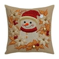 thumbnail image 1 of YIKA Christmas Tree Snowflake Reindeer Pillowcase Christmas Pillow Cover Holiday Decoration Sofa Decoration Linen Pillow Home Sofa Holiday Decoration Pillow Cover A, 1 of 6