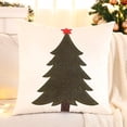 thumbnail image 1 of YIKA Christmas Velvet Embroidery Christmas Tree Bolster Living Room Sofa Cushion Bed Pillow Christmas Decoration Christmas Decorations Army Green, 1 of 6