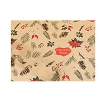 YIKA Christmas Wrapping Paper Christmas Gift Decoration Paper Vintage Kraft Paper Wrapping Paper Suitable For Christmas Holiday Gift Wrapping And Decoration
