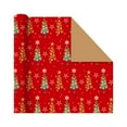 thumbnail image 1 of YIKA Christmas Wrapping Paper For Children Gift Box Christmas Tree Gift Pile Kraft Paper Bouquet Paper 19.68 X 27.55 In, 1 of 6