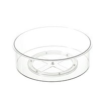 YIKA Clear Plastic Lazy Susan Organizer - Round Rotating Turntable for Kitchen Cabinet Pantry Refrigerator Countertop Table Top Spice Condiments Baking Cosmetics Bathroom Storage‌