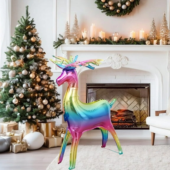 YIKA Deer Standing Deer Shaped Aluminum Film Christmas Series Party Decoration Christmas Decoration C