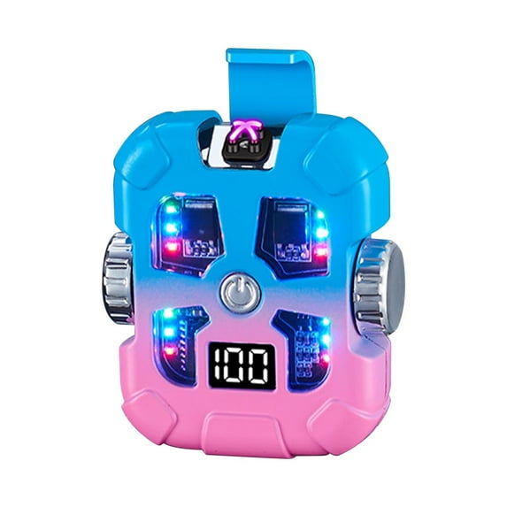 YIKA Electronic Rechargeable Lighter Lighter Transparent Double Lighter LED Power Display Type-C Rechargeable Lighter Outdoor Windproof Sky Blue