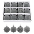 thumbnail image 1 of YIKA Flocking Christmas 6cm12pcs Boxed Christmas Tree Pendant Plastic Painted Velvet Holiday Decorations, 1 of 8