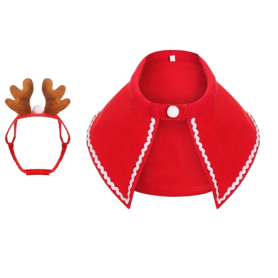 YIKA Gooses Porch Clothes Pet Costume Christmas Set Gooses Standing Or Sitting Dog Outfits For Holiday Decor Red