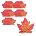 thumbnail image 1 of YIKA Halloween Decoration 50Pcs Fall Artificial Maple Leaves Fake Fall Maple Leaves For Thanksgiving Halloween Faux Autumns Maple Leaves For Wedding Party Harvests Season Halloween Ornaments, 1 of 6