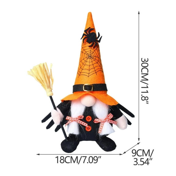 YIKA Halloween Decoration CobwebSpider Faceless Doll Halloween Gnome Decor Gnome Figurine For Halloween Halloween Ornaments