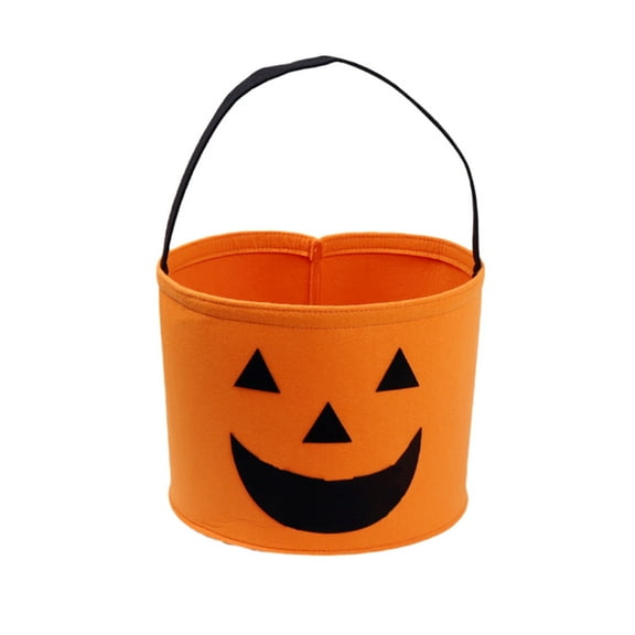 YIKA Halloween Decoration Felting Storage Bucket Large Capacity Storage Basket Halloween Felting Handbag Halloween Ornaments