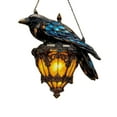 thumbnail image 1 of YIKA Halloween Decoration Gothic Hanging Ornament Catch The Sun Gothic Crow On Lantern Decoration Lantern 2D Halloween Ornaments, 1 of 8