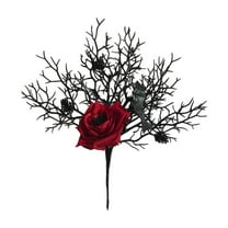 YIKA Halloween Decoration Halloween Artificial Black Dead Branch With Flowers Colorful Small Flowers Home Decor Artificial Artificial Branch F3Halloween Yard Decor