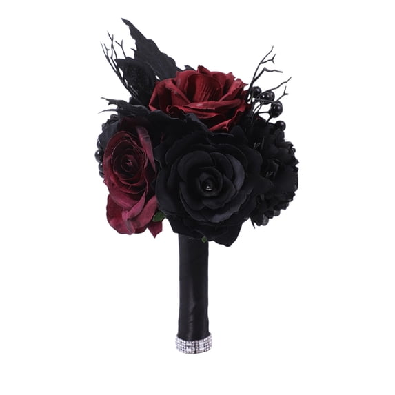 YIKA Halloween Decoration Halloween Bouquet Dark Gothic Skull Flower Bouquet Day Of The Dead Home Decoration Halloween Ornaments