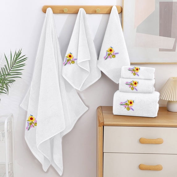 YIKA Halloween Decoration Halloween Cottons 6 Piece Set 2 Bath Towels 2 Towels 2 Square Towels Soft Cottons Towel Set Halloween Ornaments