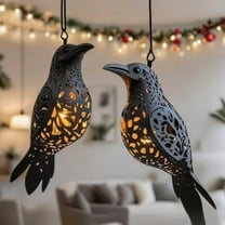 YIKA Halloween Decoration Halloween Crow Decorative Pendant Hollowed-out Printed Festive Decorative Lamp Halloween Ornaments
