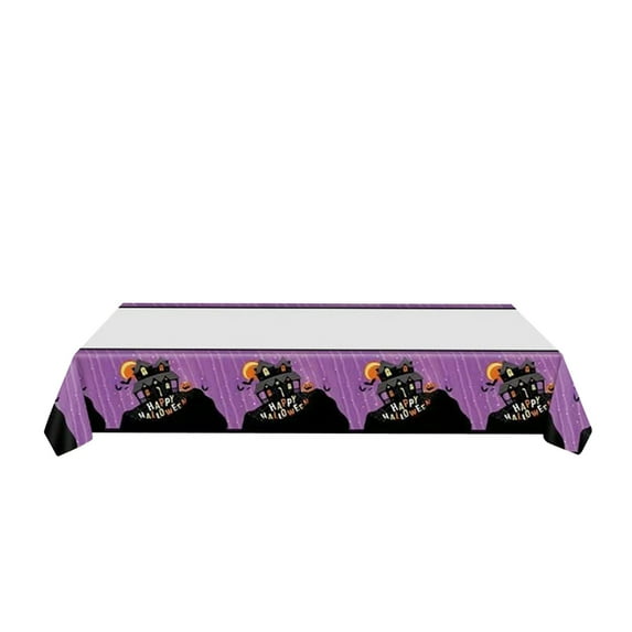 YIKA Halloween Decoration Halloween Disposable Tablecloth Plastic Tablecloth Printed With Spooky Patterns Suitable For Party Decoration And Catering Halloween Ornaments