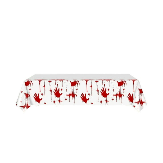 YIKA Halloween Decoration Halloween Disposable Tablecloth Plastic Tablecloth Printed With Spooky Patterns Suitable For Party Decoration And Catering Halloween Ornaments