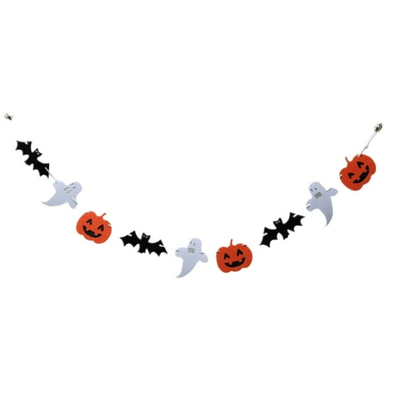 YIKA Halloween Decoration Halloween Pennant Decor Spooky Party Flags Halloween Decoration Flags Creepy Fabric Swag Decor Halloween Ornaments