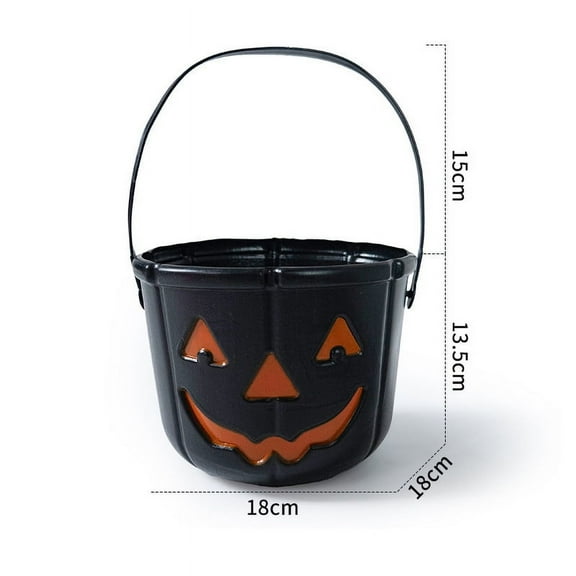 YIKA Halloween Decoration Halloween Pumpkin Bucket 1Pc Small Plastic Pumpkin Bucket For Kids Pumpkin Bucket Pumpkin Pail Halloween Candy Bucket Halloween Pumpkin Basket Halloween Ornaments