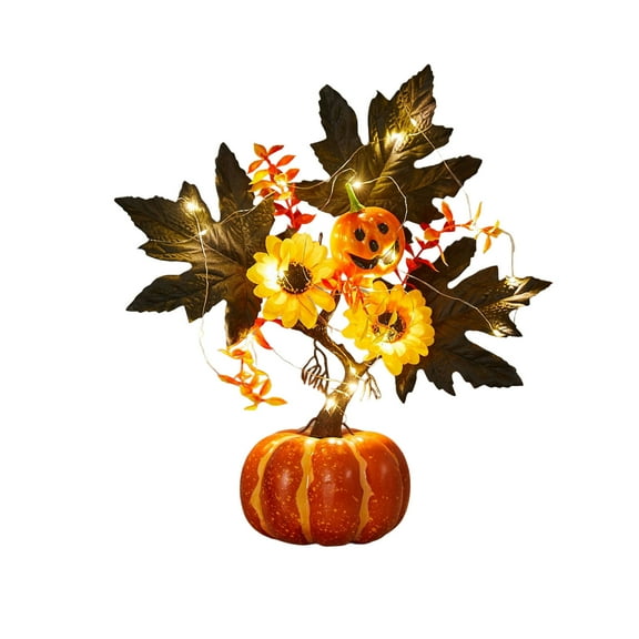 YIKA Halloween Decoration Halloween Simulation Pumpkin Tree Decoration Autumns Thanksgiving Halloween Home Decorations Dining Table Living Room Flower Ornaments Indoor Outdoor Fall Holiday Decor