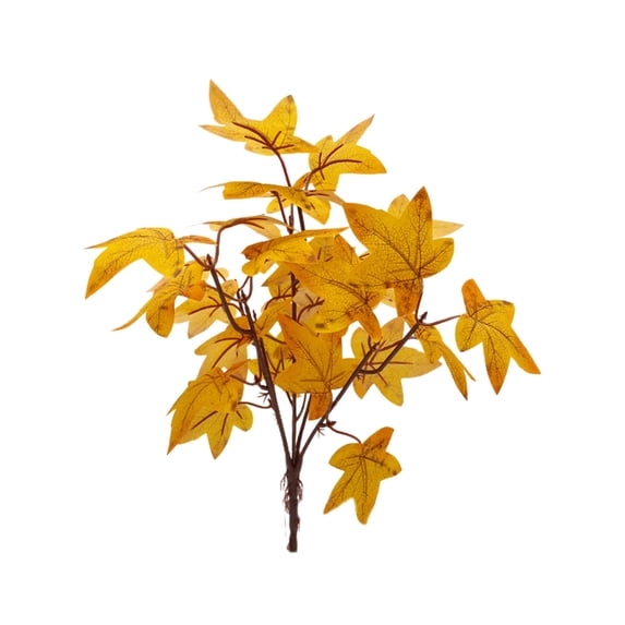 YIKA Halloween Decoration Home Decorations Fall Decor Artificial Silk Maple Leaves Branches Fall Stems Faux Maple Leaves For Wedding Bouquet Table Indoor Outdoor Fall Holiday Decor