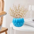 thumbnail image 1 of YIKA Halloween Decoration Originality Plastic Flower Pot Imitation Pumpkin Shape Decoration Vase Festive Dress Material Two Halves Splicing Halloween Ornaments, 1 of 6