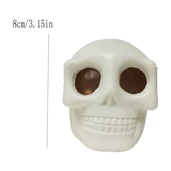 YIKA Halloween Decoration Scary Exploding Eye Skull Pinch Toy Skull Pinching Decompression Toy Gray Halloween Ornaments