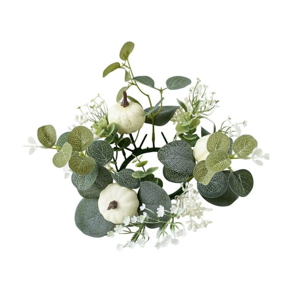 YIKA Halloween Decoration Thanksgiving Halloween Pumpkin Candle Holders Scented Wreath Decorative Ring Decorative Items Table Decorations Halloween Ornaments