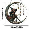 thumbnail image 1 of YIKA Halloween Decoration Witch With Crystal Pendant Acrylic Wall Hanging Home Decoration Halloween Ornaments, 1 of 7