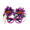 thumbnail image 1 of YIKA Halloween Decorative Glasses Spooky Party Personalized Costume Accessories Rain Filament Balls Colorful Fringes Skull Eyeglasses Frames Halloween Decoration C, 1 of 6
