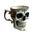 thumbnail image 1 of YIKA Halloween Decorations Skull Coffee Mug With Saucer Set Gothic Porcelain Tea Cup Ornates Skull Coffee Mug Funny Ceramic Tea Cup-Diabolical Bonehead Cup Halloween Decor Indoor B, 1 of 6