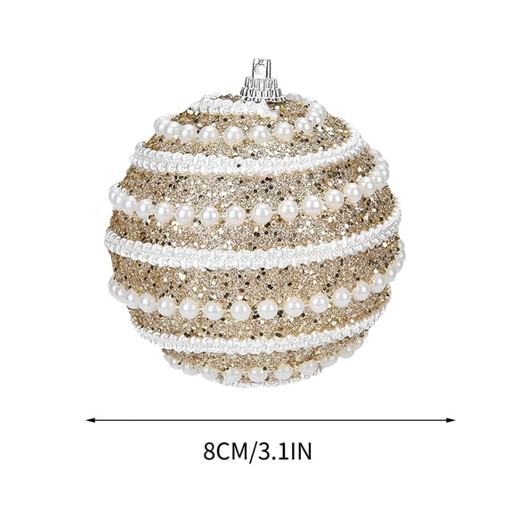 YIKA High-grade Pearl Thread Christmas Ornaments Christmas Tree Pendants Decorations Painted Decorations Christmas Decoration Supplies Gifts