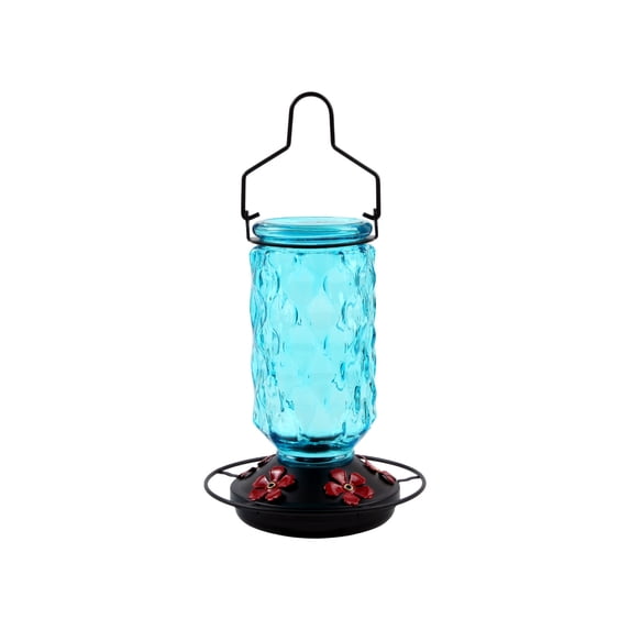 YIKA Hummingbird Feeder 5 Feeding Ports Glass Hummingbird Feeders For Outdoors Wide Mouth For Easy Filling Cleaning Hanging For Garden Backyard Decor Bird Feeders Outdoor