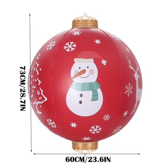 YIKA Inflatable PVC Christmas Ball - Party & Patio Christmas Decoration, Festive Holiday Ambience for Home & Garden, Indoor/Outdoor Use