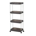 thumbnail image 1 of YIKA Large Floor Shelving Unit 4-Tier Mobile Storage Cart on Wheels Adjustable Tier Shelves Rolling Utility Cart Wheels for Kitchen Bathroom Office Living Room Storage Rack Organizer Cart, 1 of 6