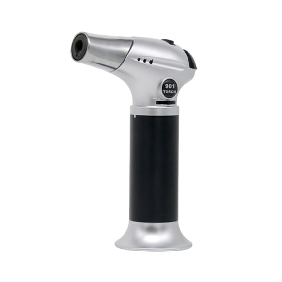 YIKA Metal Lighter Direct Blast Flameproof Outdoor Barbecue Kitchen Baking Lighter Silver