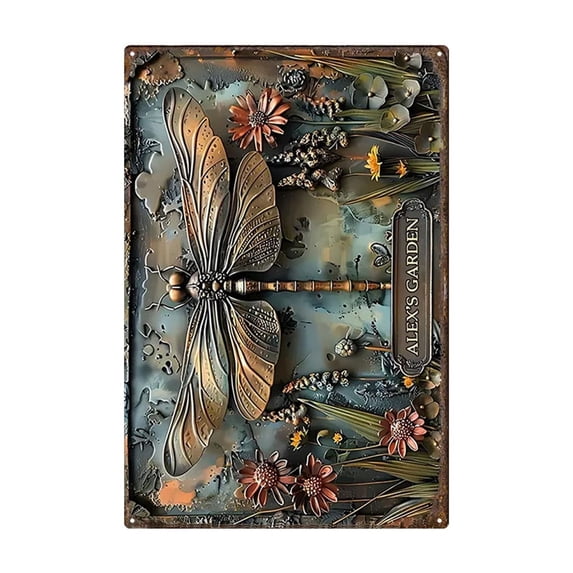 YIKA Metal Sheet Art Waterproof And Sunburn Protection Wrought Iron Wall Hanging Decor E