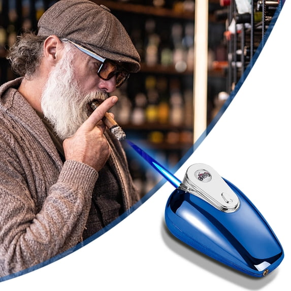 YIKA Motorcycle Tank Shaped Lighter Labor-saving Rocker Arm Ignition Straight Forward Windproof Lighter Blue