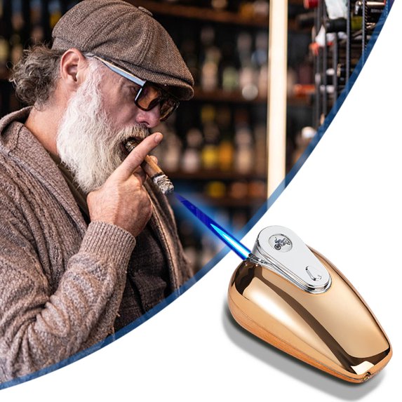 YIKA Motorcycle Tank Shaped Lighter Labor-saving Rocker Arm Ignition Straight Forward Windproof Lighter Gold