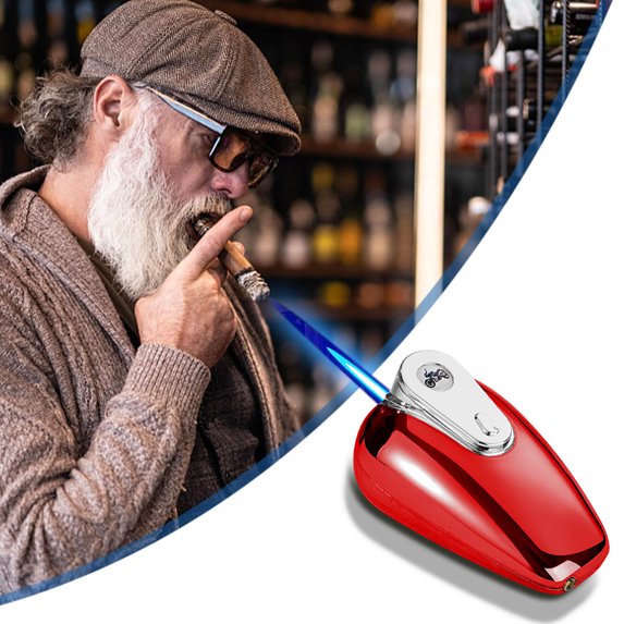 YIKA Motorcycle Tank Shaped Lighter Labor-saving Rocker Arm Ignition Straight Forward Windproof Lighter Red