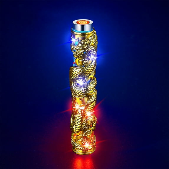 YIKA Rechargeable Lighter Blow A Colorful Flash Lighter Gold