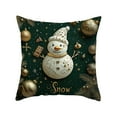 thumbnail image 1 of YIKA Santa Claus Christmas Tree Snowflake Elk pillow Christmas Pillow Covers 17.7x17.7 Inches Decorative Pillow Cases With Soft Fabric Hidden Zipper For Home Decor Cushion Throw Pillow C, 1 of 6