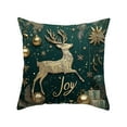 thumbnail image 1 of YIKA Santa Claus Christmas Tree Snowflake Elk pillow Christmas Pillow Covers 17.7x17.7 Inches Decorative Pillow Cases With Soft Fabric Hidden Zipper For Home Decor Cushion Throw Pillow A, 1 of 6
