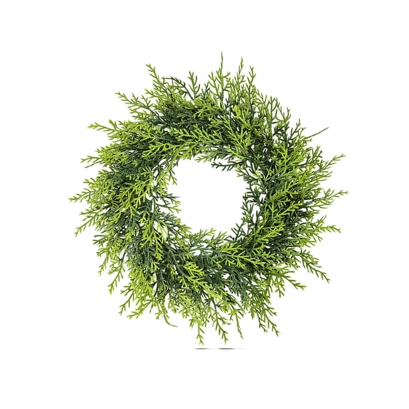 YIKA Simulated Needles And Rings Decorative Flower Garlands Door Hanging Windows Border Holiday Decorations Christmas Plants B